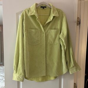 Velvet Heart Lime Corduroy Top